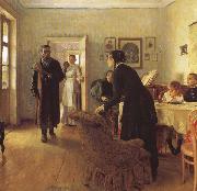 Ilya Repin They did Not Expect him oil painting on canvas